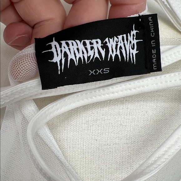 Darker waves dolls kill NWT Asymmetrical mesh wrap dress size XXS - Picture 6 of 10